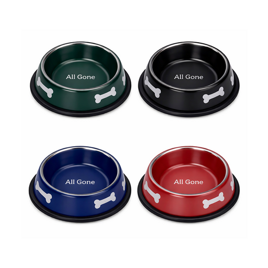 Bone Rim Steel Pet Bowl