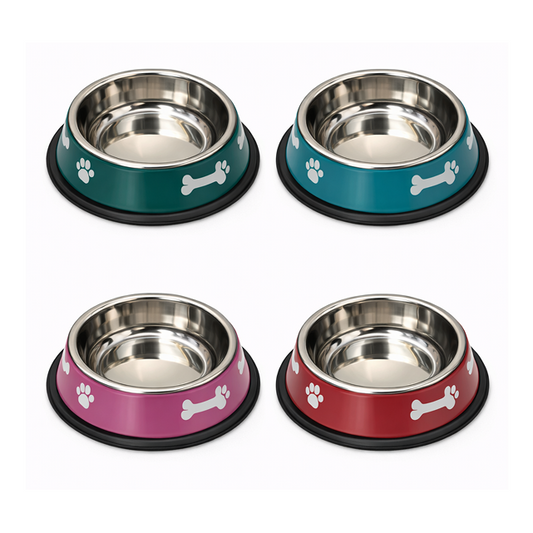 Colour Halo Steel Pet Bowl