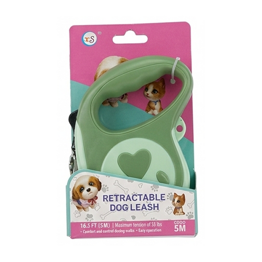 Mint Heart Glide Retractable Leash